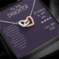 To My Daughter- Interlocking Hearts