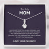 To My Mom, First Class Trip- Eternity Love Necklace