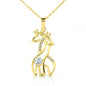 To My Daughter- Graceful Love Giraffe Necklace