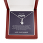 To My Mom, First Class Trip for Christmas- Eternity Love Necklace