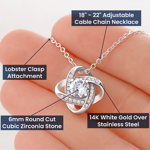 To My Wife, Devine Fate- Love Knot Necklace