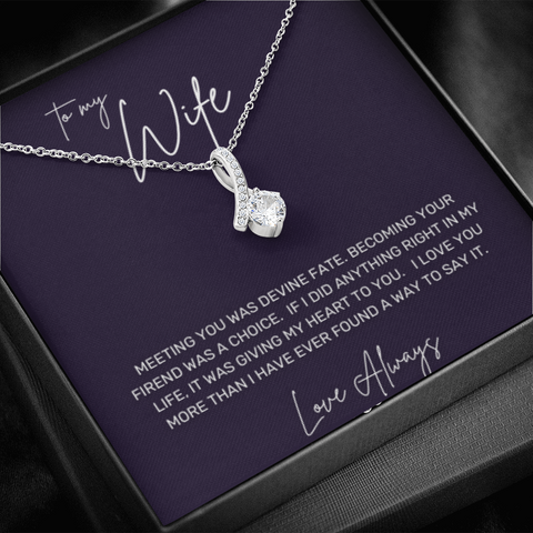 To My Wife, Devine Love- Eternity Love Necklace