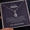 To My Mom, First Class Trip for Christmas- Eternity Love Necklace