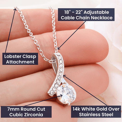 To My Mom, First Class Trip for Christmas- Eternity Love Necklace
