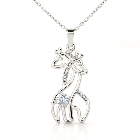 To My Daughter-  Graceful Love Giraffe Necklace