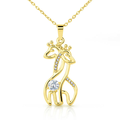 To My Daughter-  Graceful Love Giraffe Necklace