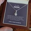 To My Mom, First Class Trip for Christmas- Eternity Love Necklace