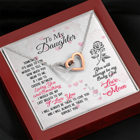 Interlocking Hearts- Mom's Baby Girl
