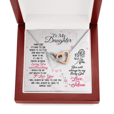 Interlocking Hearts- Mom's Baby Girl