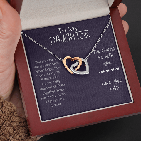 To My Daughter- Interlocking Hearts
