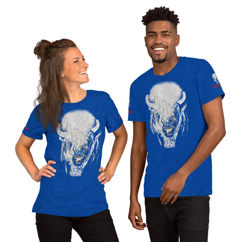 Bills White Buffalo Super Fan Collection Short-Sleeve Unisex T-Shirt