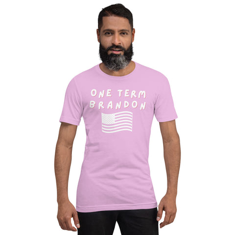 One Term Brandon Wavy White Short-Sleeve Unisex T-Shirt