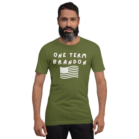 One Term Brandon Wavy White Short-Sleeve Unisex T-Shirt