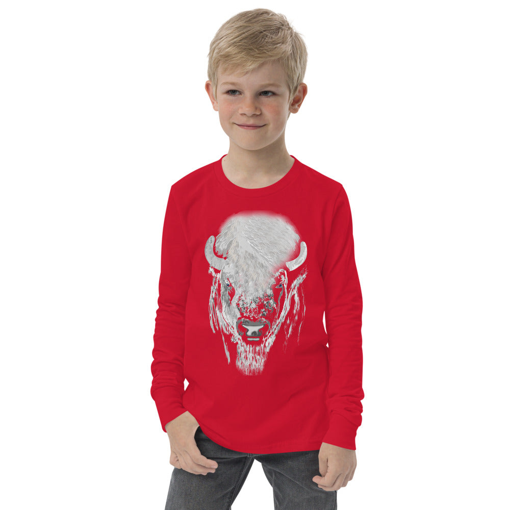 Bills White Buffalo Super Fan Collection Youth long sleeve tee