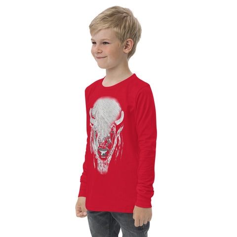 Bills White Buffalo Super Fan Collection Youth long sleeve tee